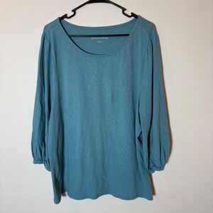 Soft‎ Surroundings Uptown Tunic Tee in Teal Size 1X